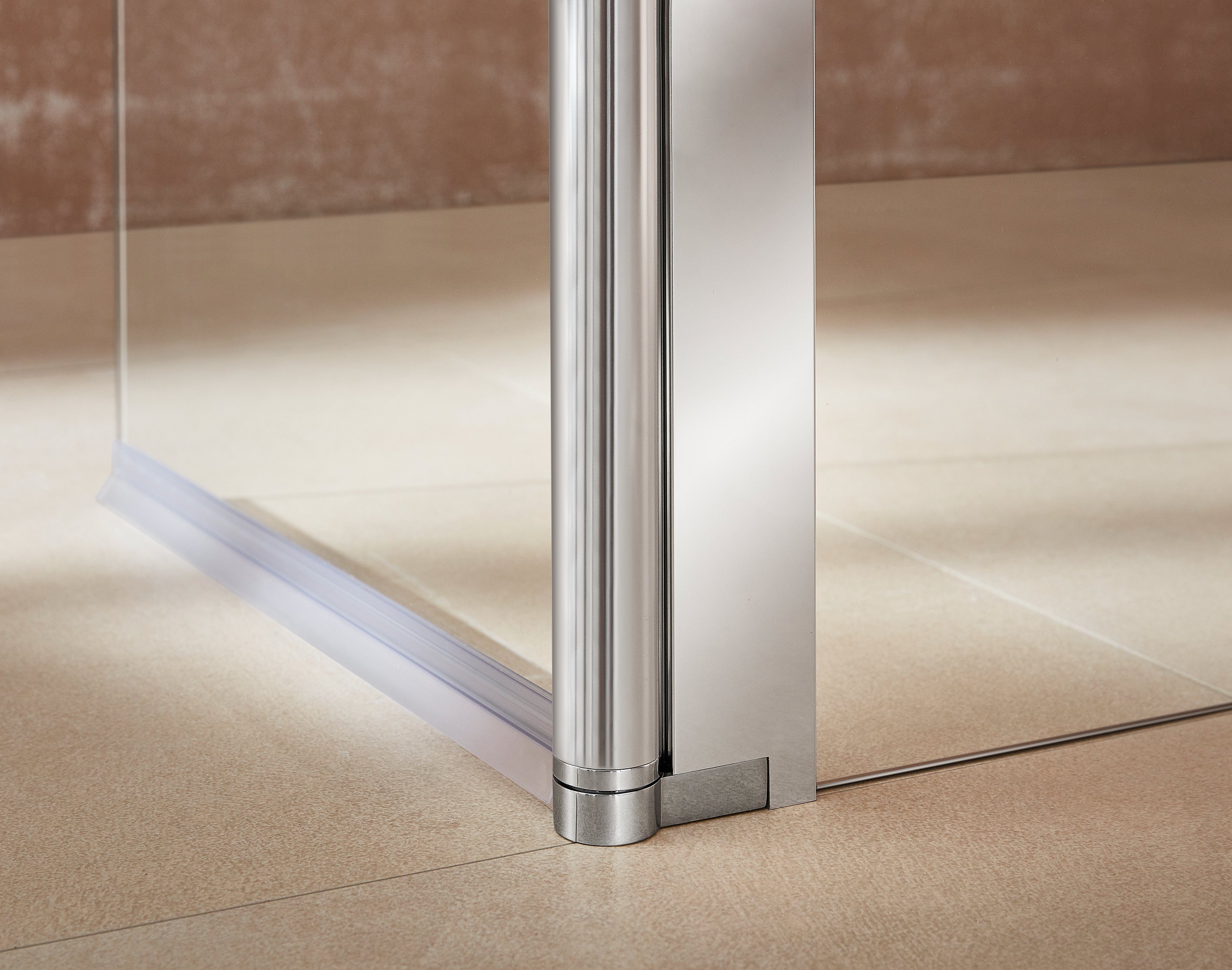 welltime Walk-in-Dusche Mailand, Einscheibensicherheitsglas, in 3 verschiedenen Breiten (90,100, 120cm), 6mm Sicherheitsglas