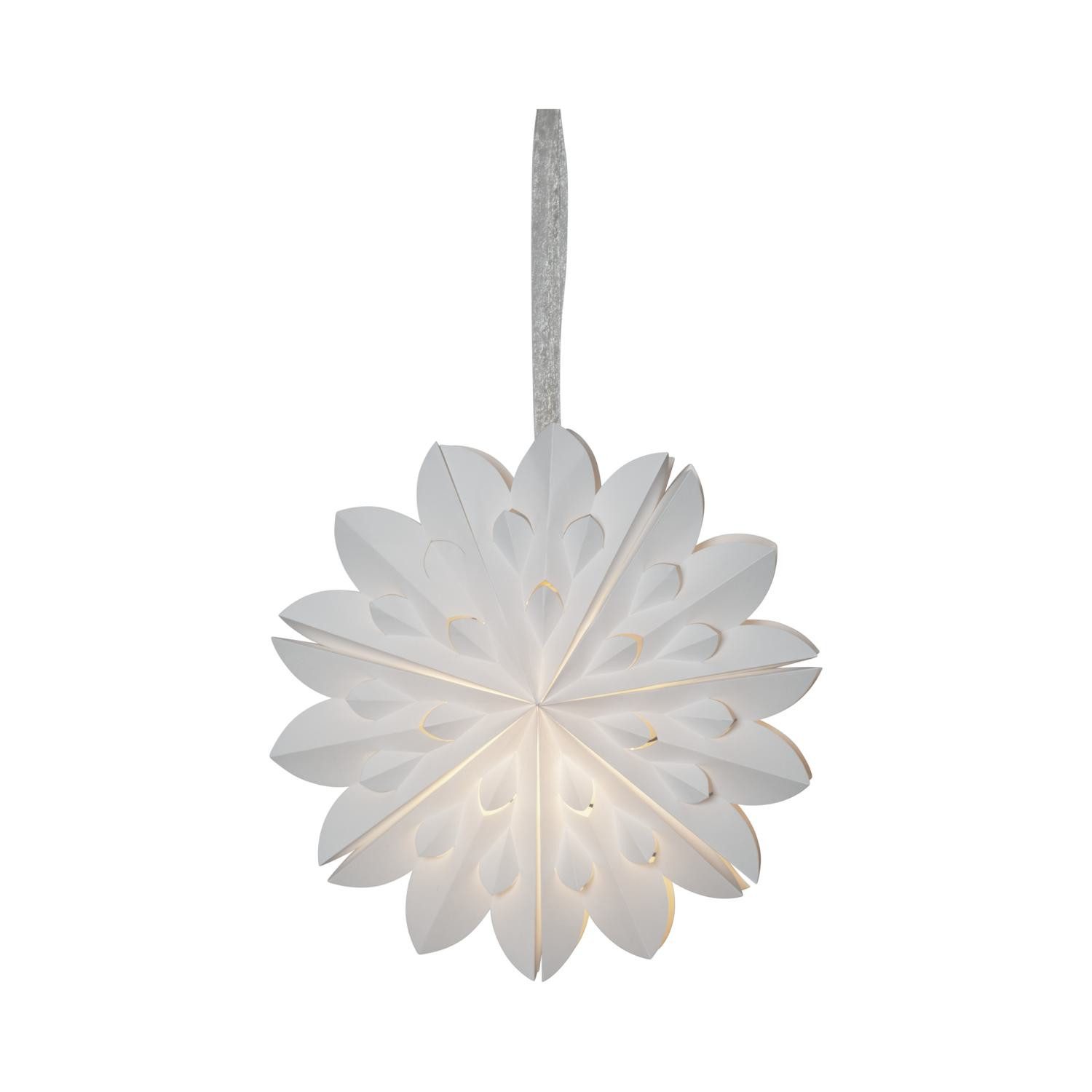 STAR TRADING LED Dekolicht Clipp, Papierstern,Clipp', weiß, Schneeflocke, Ø 40cm