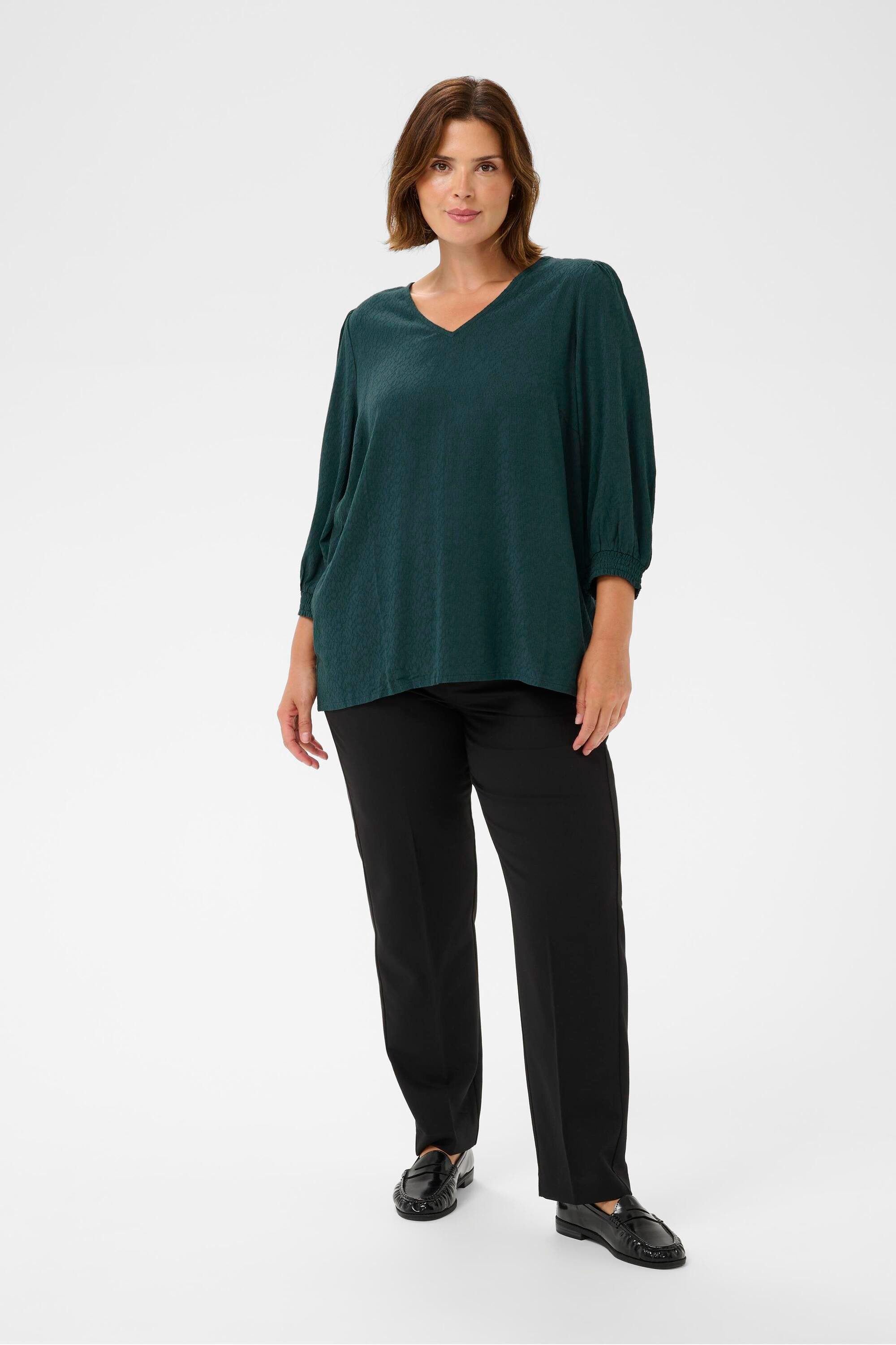 KAFFE Curve Langarmbluse Langarm-Bluse KCpippi Große Größen günstig online kaufen