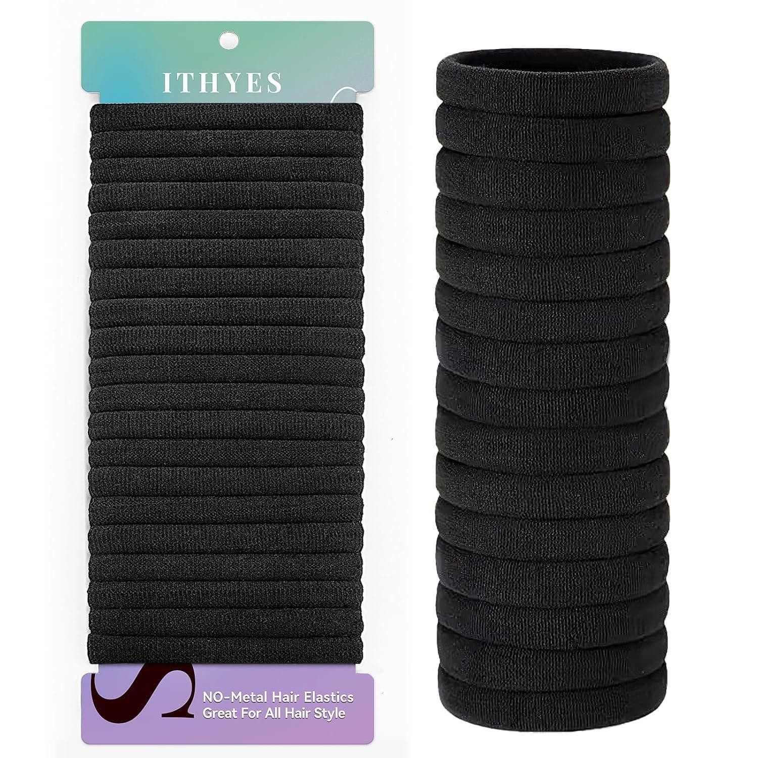 LuxusKollektion Haargummi Haargummi Damen 20 Stück Schwarz Elastisch Haarbänder Scrunchies