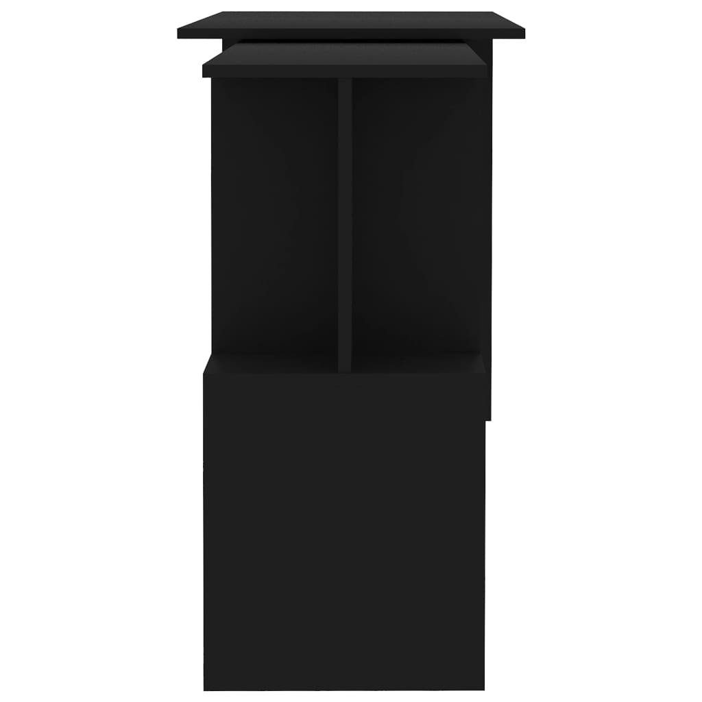 Schwarz furnicato 200x50x76 Eckschreibtisch cm Schreibtisch Holzwerkstoff