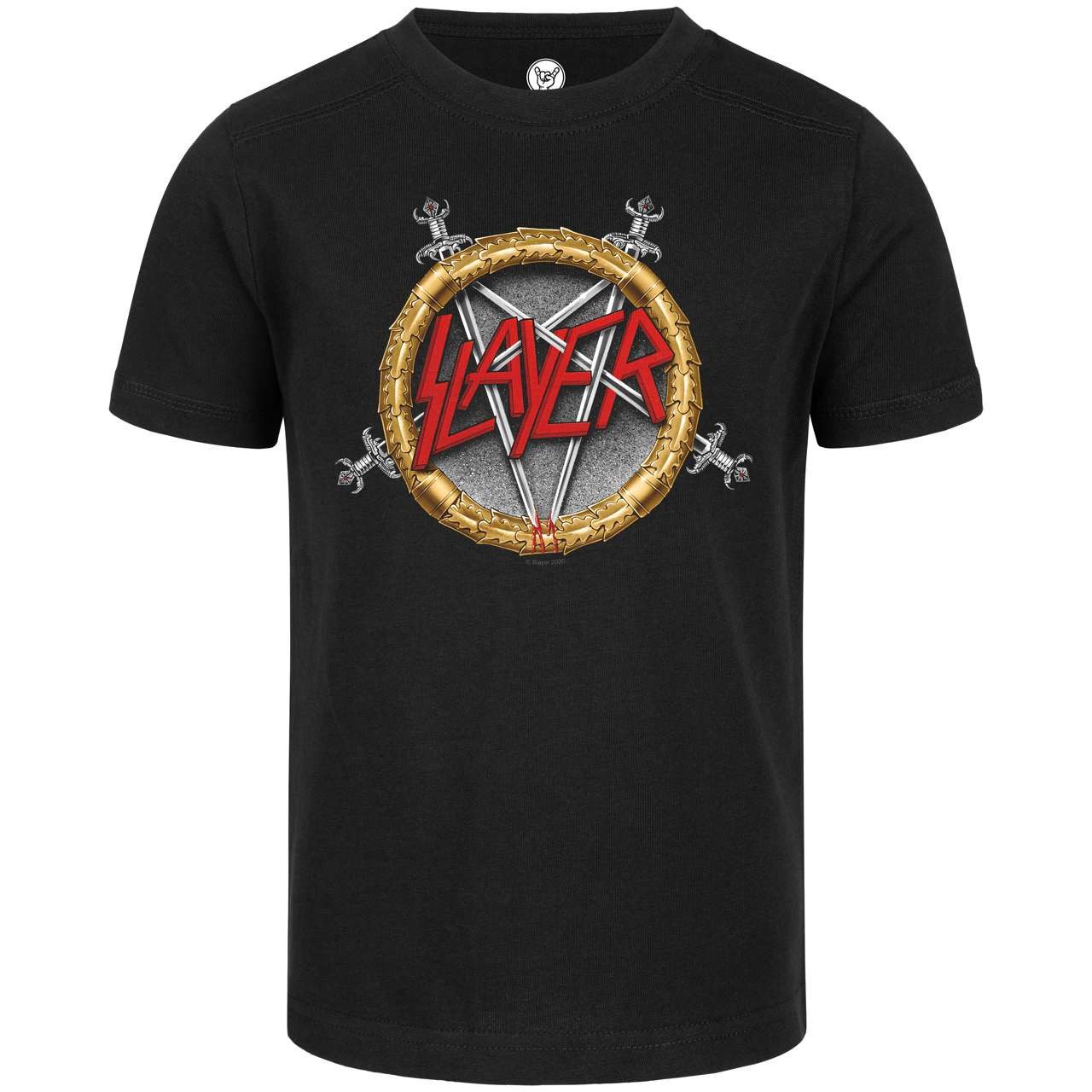 T-Shirt mit Slayer (Pentagram) Aufdruck für Kinder (2–14 J)