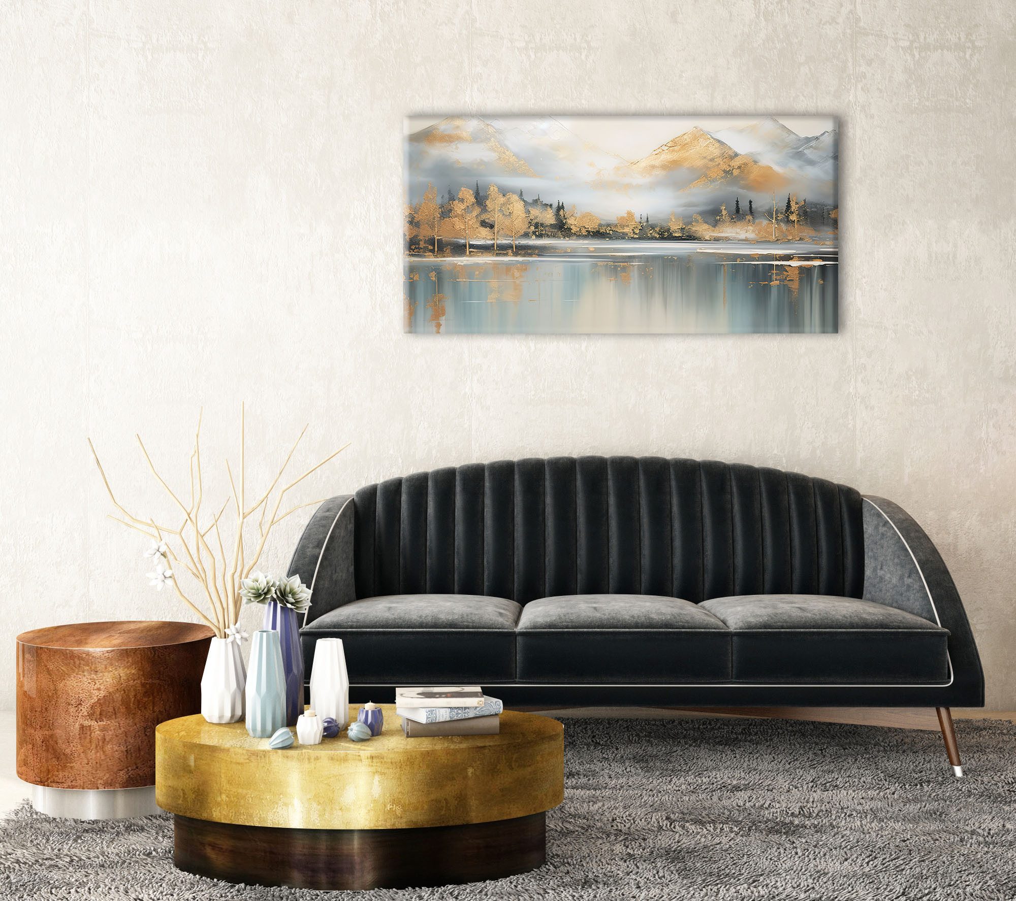 Bönninghoff Leinwandbild, Abstrakt, Abstrakte, Berge, Landschaft, Natur, Se günstig online kaufen