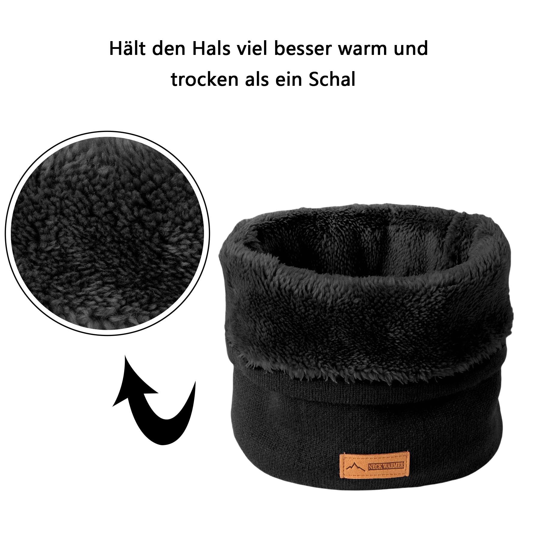 Bextsrack Halswärmer Winter Schlauchschal Unisex Ski, Fleece Schlauchschal Halstuch