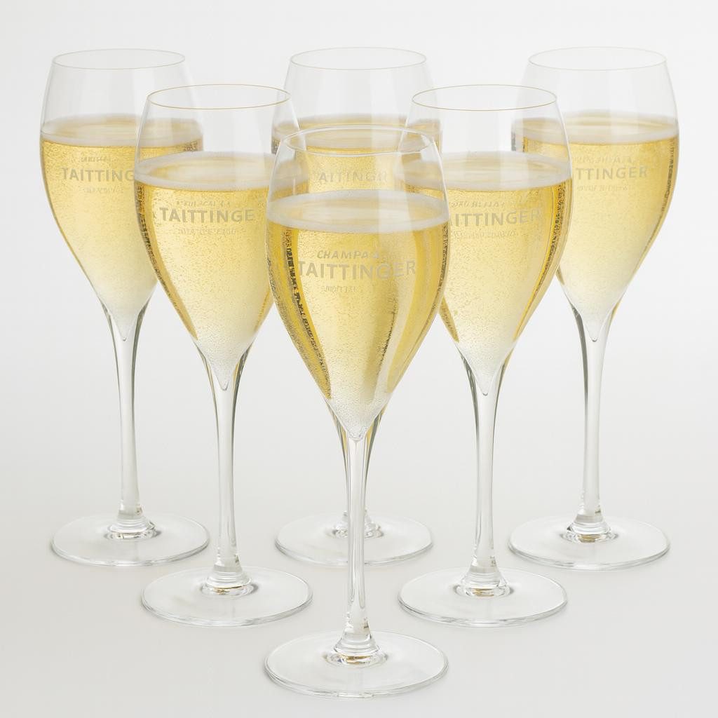 Mixcompany Gläser-Set Taittinger Champagnergläser – 6er Set – Original Taittinger Flû