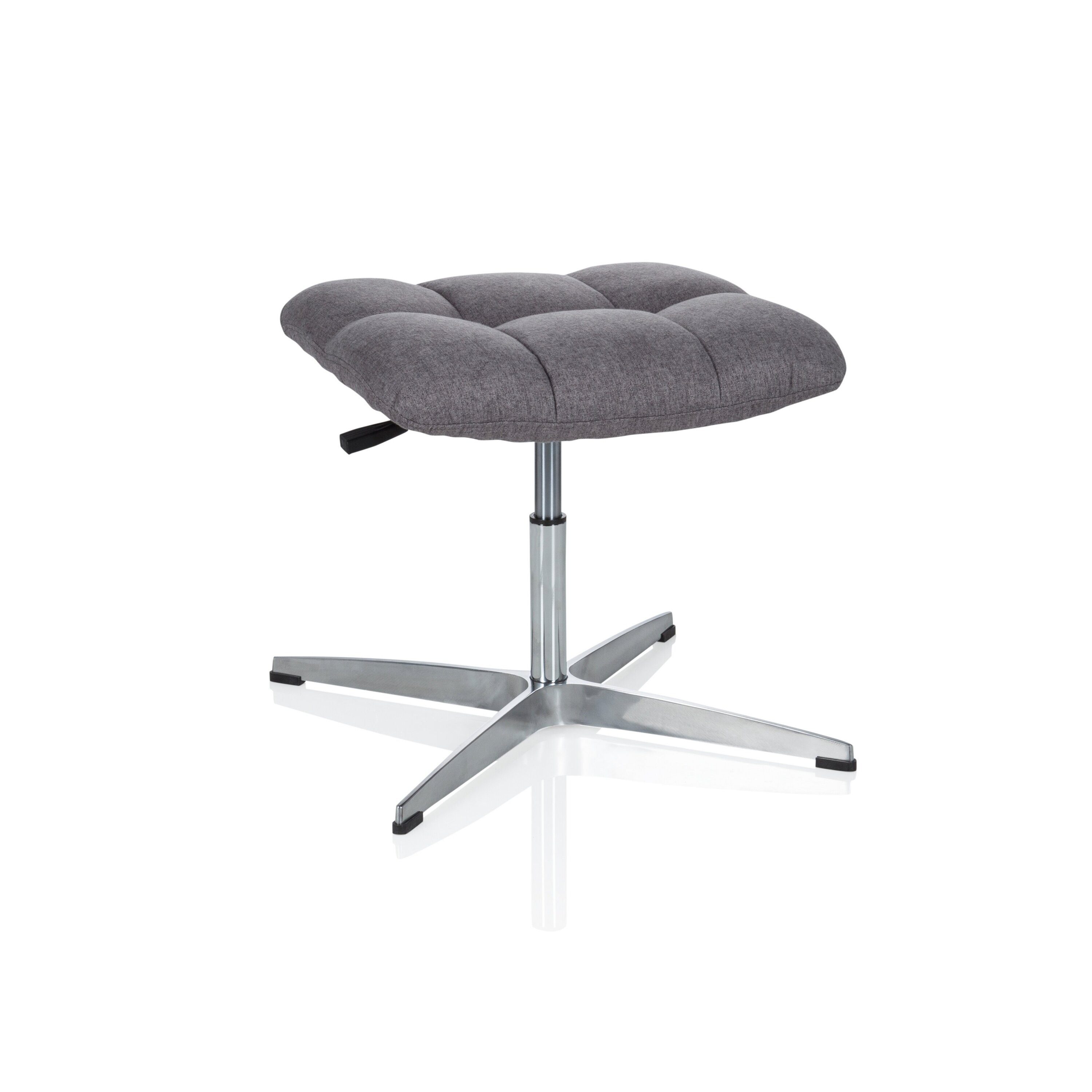 hjh OFFICE Polsterhocker SARANTO Hocker Stoff Höhe 38.0 - 49.0 cm, Hocker gepolstert