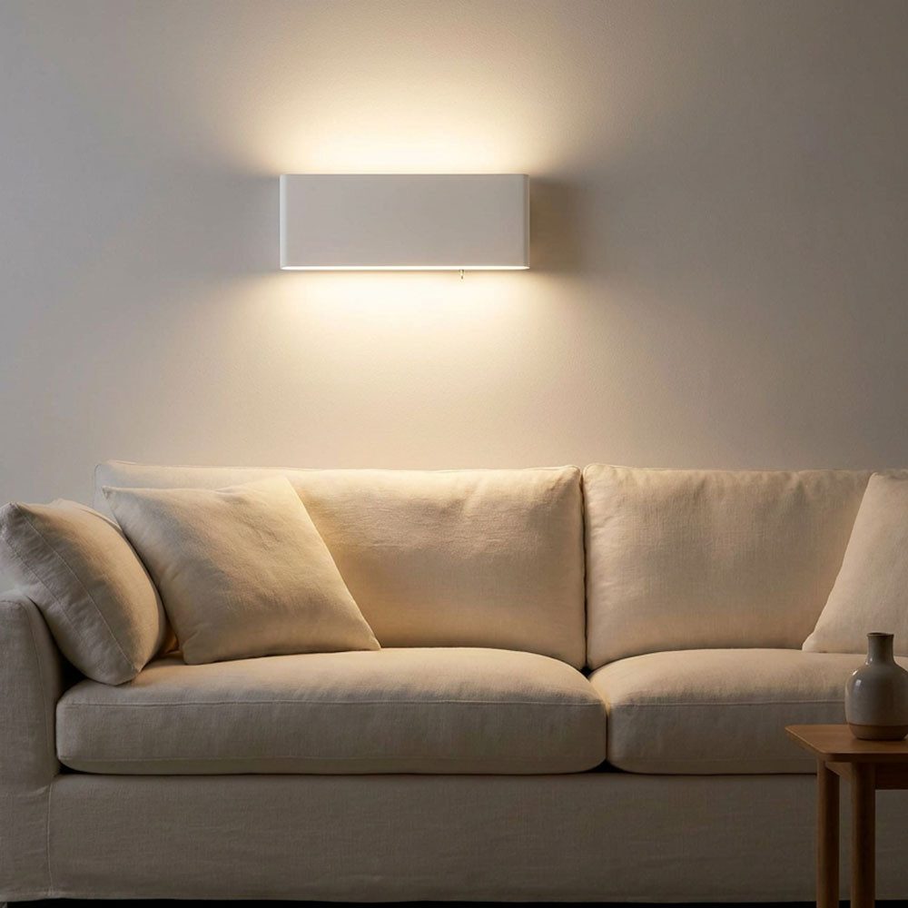 GLOBO LIGHTING LED Wandleuchte, LED-Leuchtmittel fest verbaut, Warmweiß, LED Wand Spot Lampe Leuchte Aluminium Opal Weiß Schalter Schlaf Zimmer