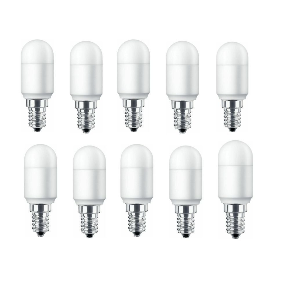 Philips LED-Leuchtmittel Kühlschranklampe, E14, 10 St., Warmweiß, Energiesparend, Bleifrei