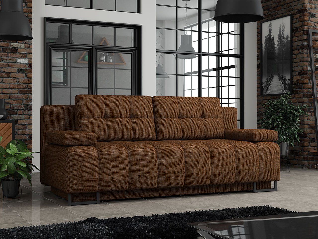 MIRJAN24 Schlafsofa Morena D, mit Bettkasten und Schlaffunktion, Couchgarnitur mit Metallfüße Lux 11