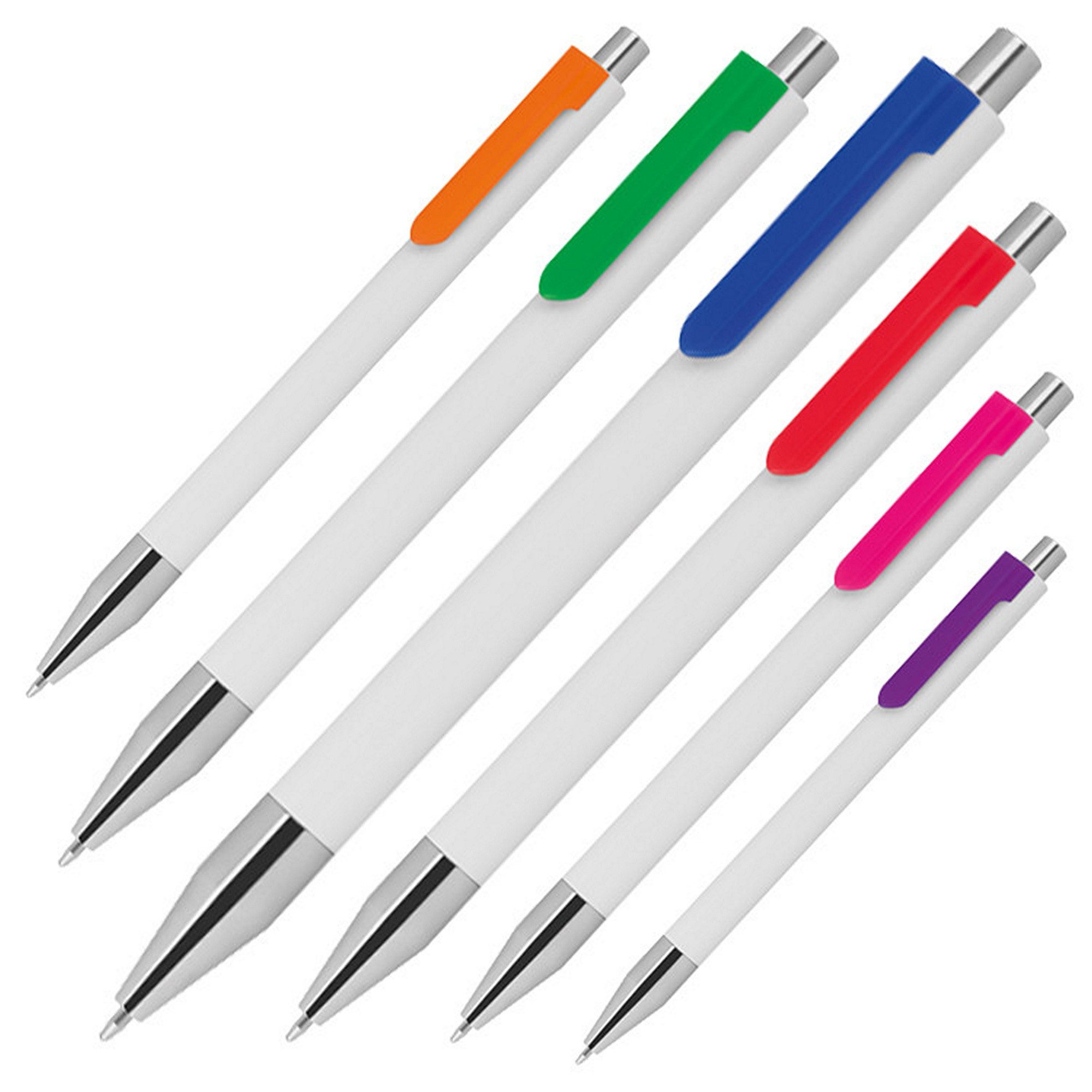 Kugelschreiber 6 Kugelschreiber / mit 6 verschiedenen Clipfarben