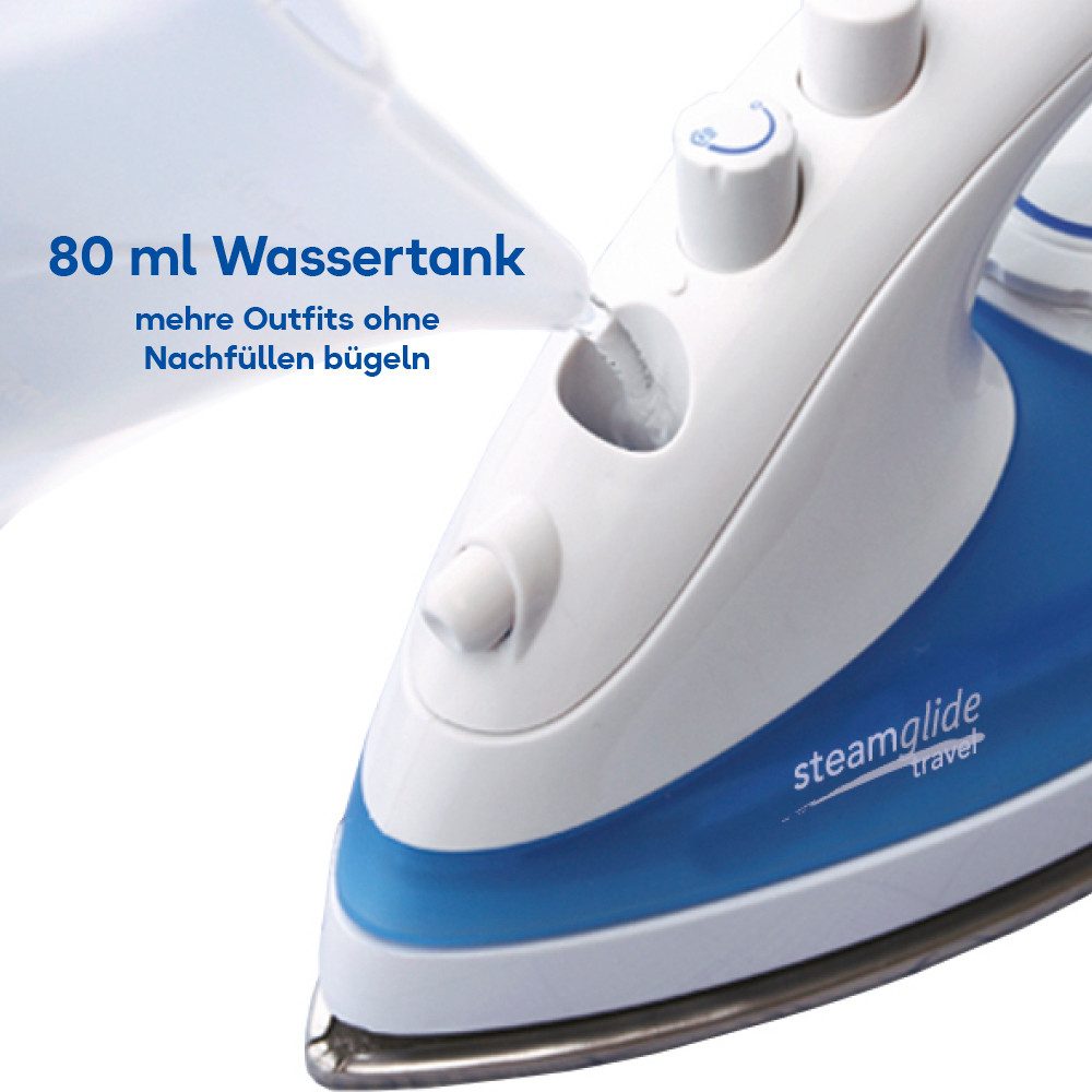 RUSSELL HOBBS Dampfbügeleisen 22470-56, Reisedampfbügeleisen, 830 W, mit Edelstahlsohle, weltweite Spannungsanpassung 110-240V – Bild 4 von 5