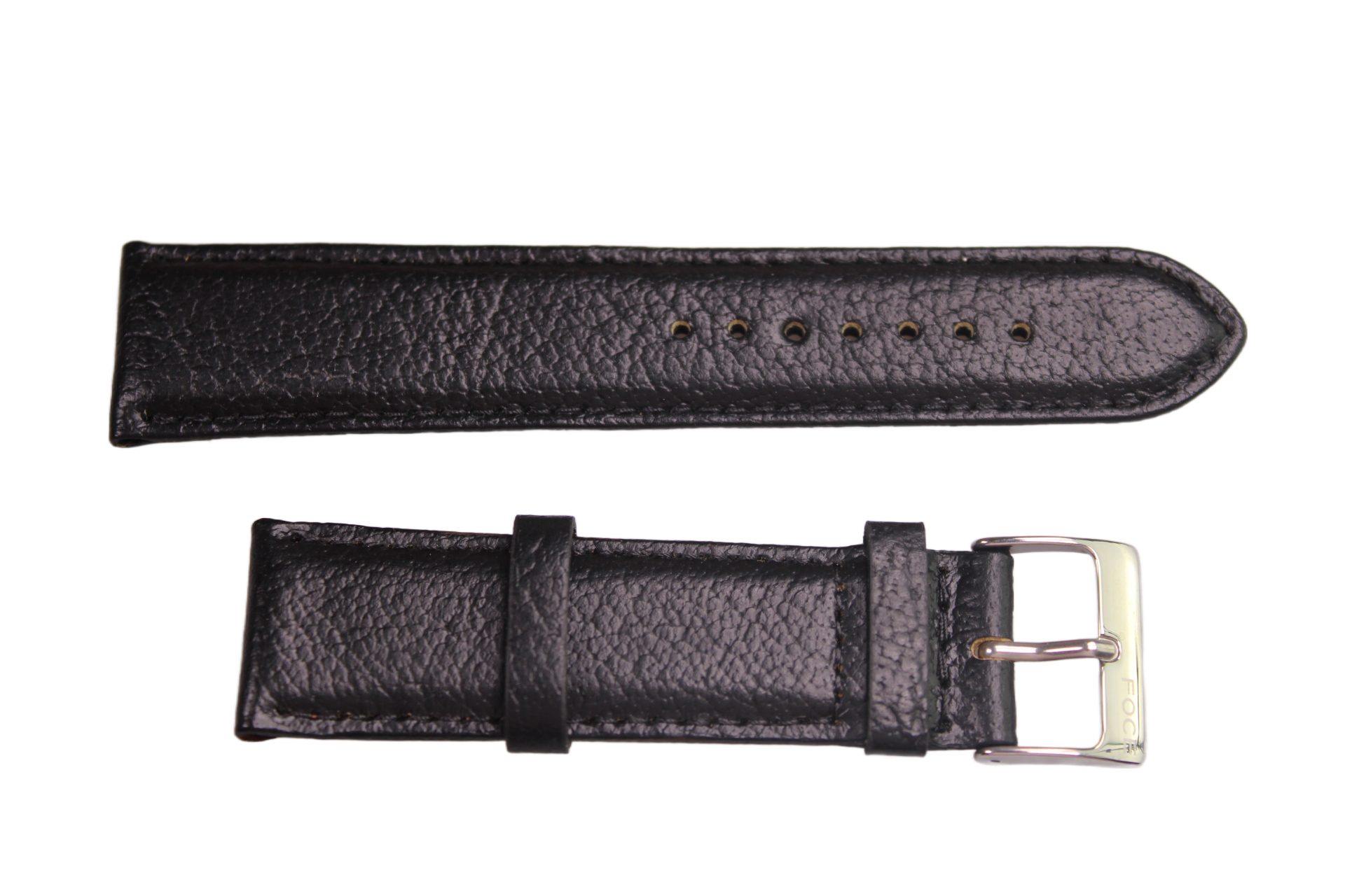 Eichmüller Uhrenring Uhrenband Rauleder Schwarz 22 mm, (2-tlg), Echt Leder