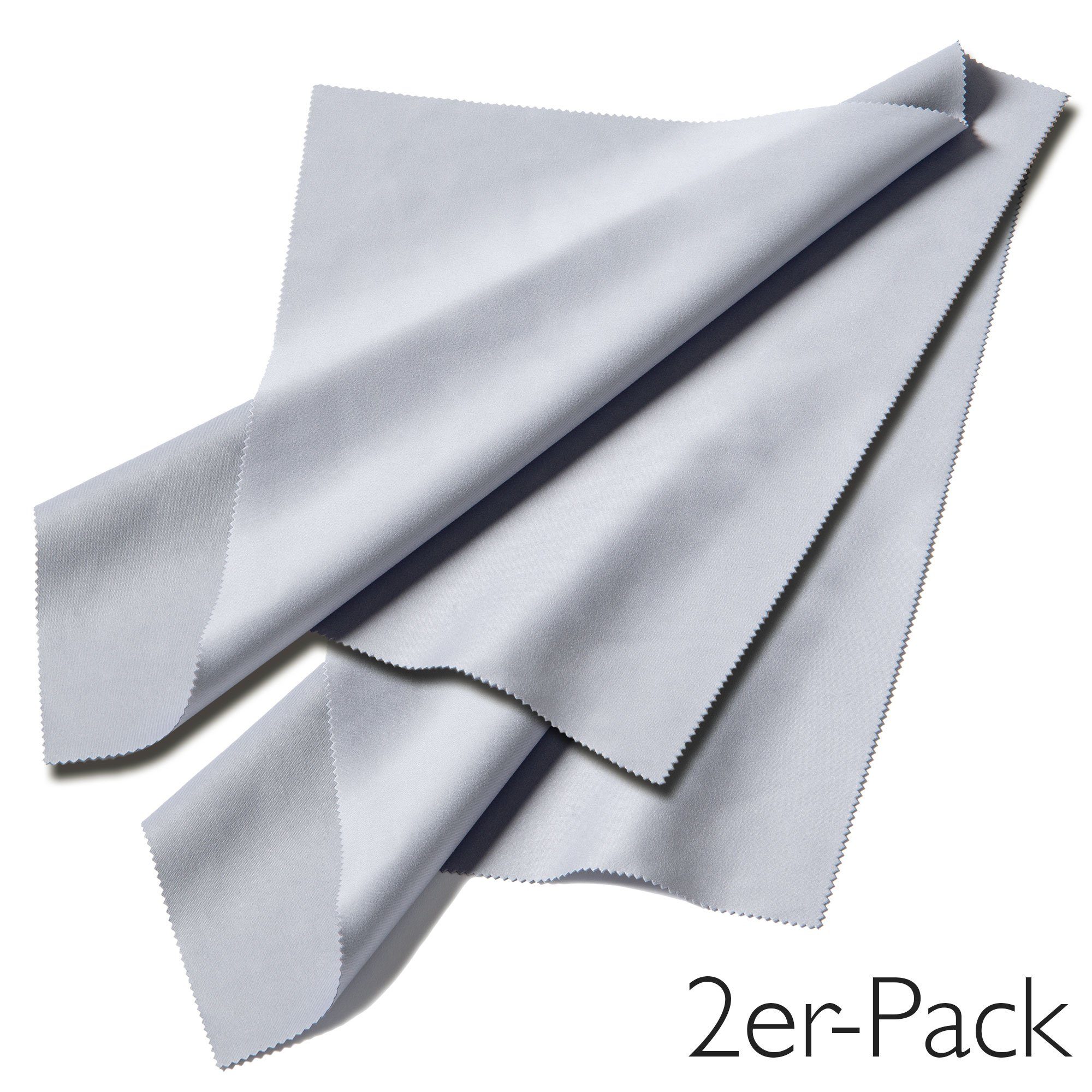 FEFI Brille Großes XXL Profi Brillenputztuch 35x35cm - Hochwertige Optikerqualität, Doppelpack (2 St)