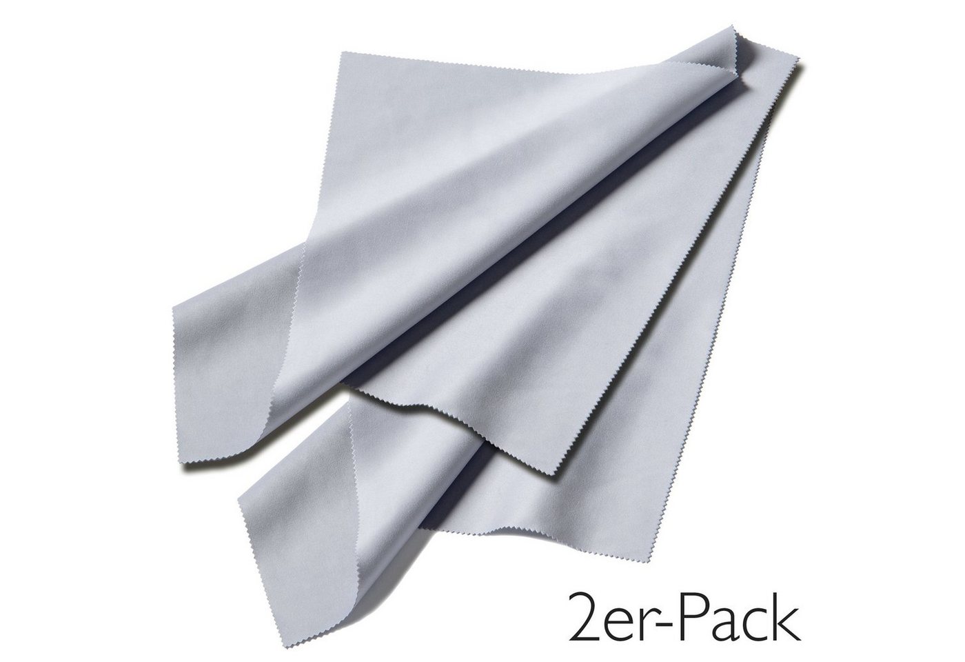 FEFI Brille Großes XXL Profi Brillenputztuch 35x35cm - Hochwertige Optikerqualität, Doppelpack (2 St)