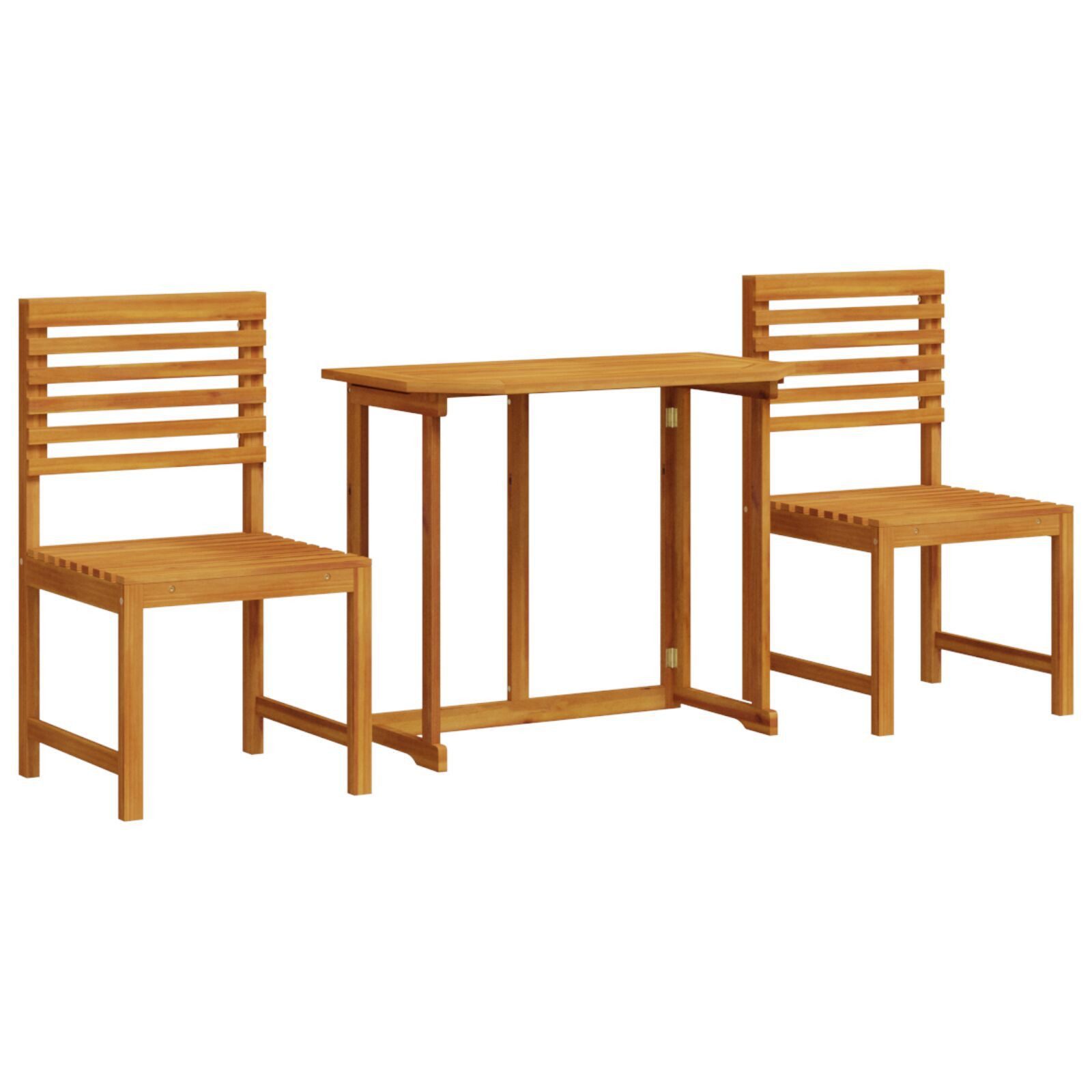 vidaXL Gartentisch 3-tlg. Garten-Bistroset Massivholz (3-St)