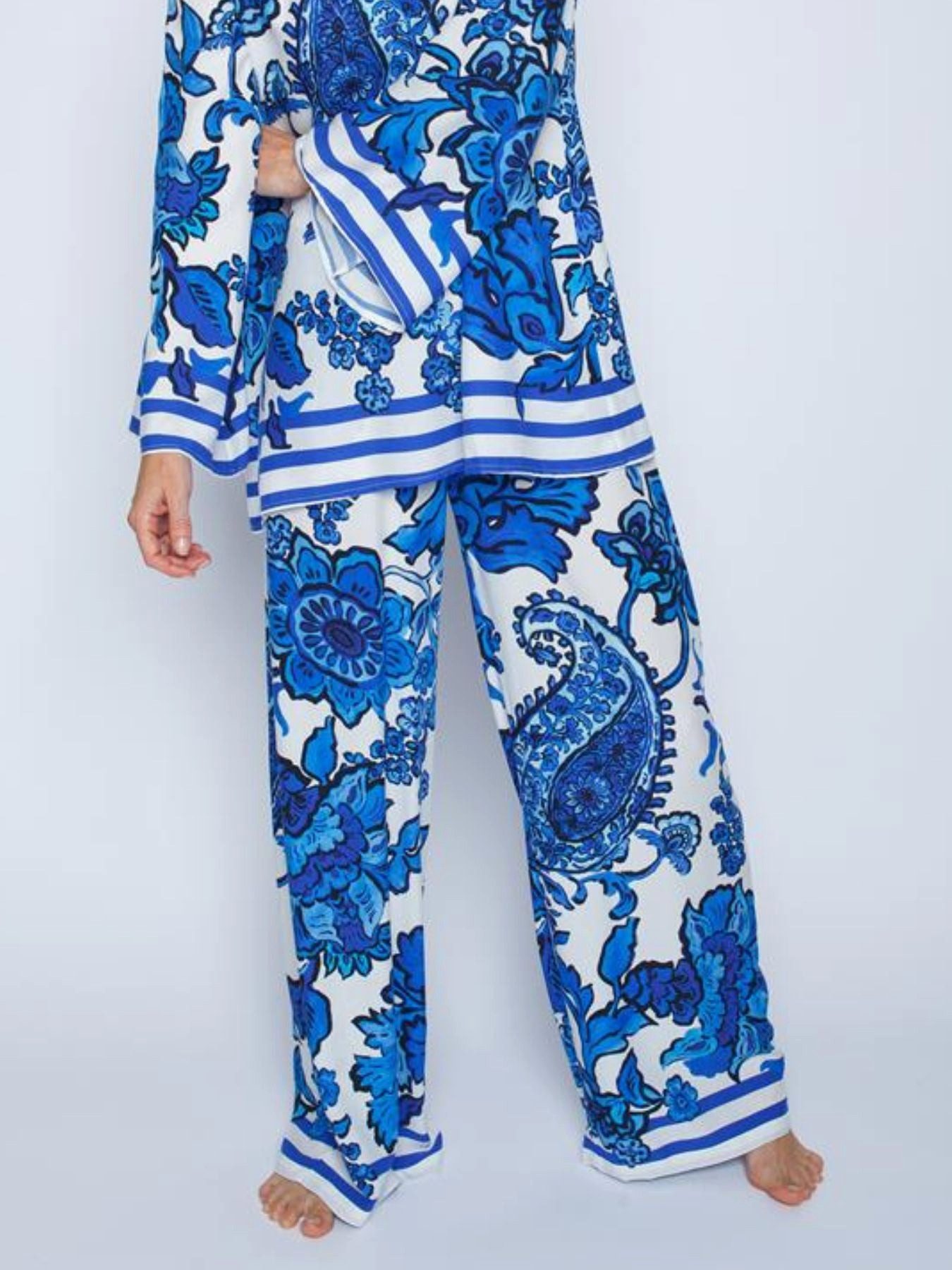 Emily Van Den Bergh Schlupfhose Schlupfhose Paisley Azur