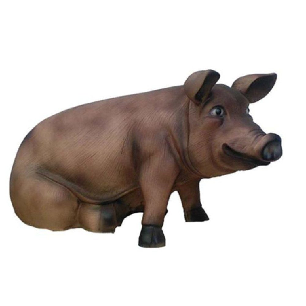 JVmoebel Tierfigur Handgefertigte Schwein Skulptur für Garten und Hof Deko (Skulptur), Made in Europa