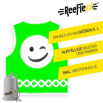 ReeFlexx Warnweste Solid Green Smiley - Kinderwarnweste