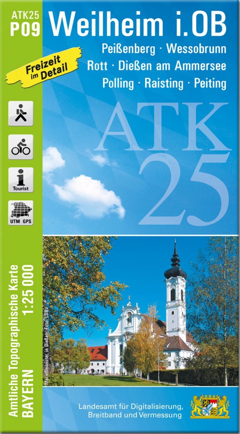 ATK25-P09 Weilheim i.OB (Amtliche Topographische Karte 1:25000) / diverse