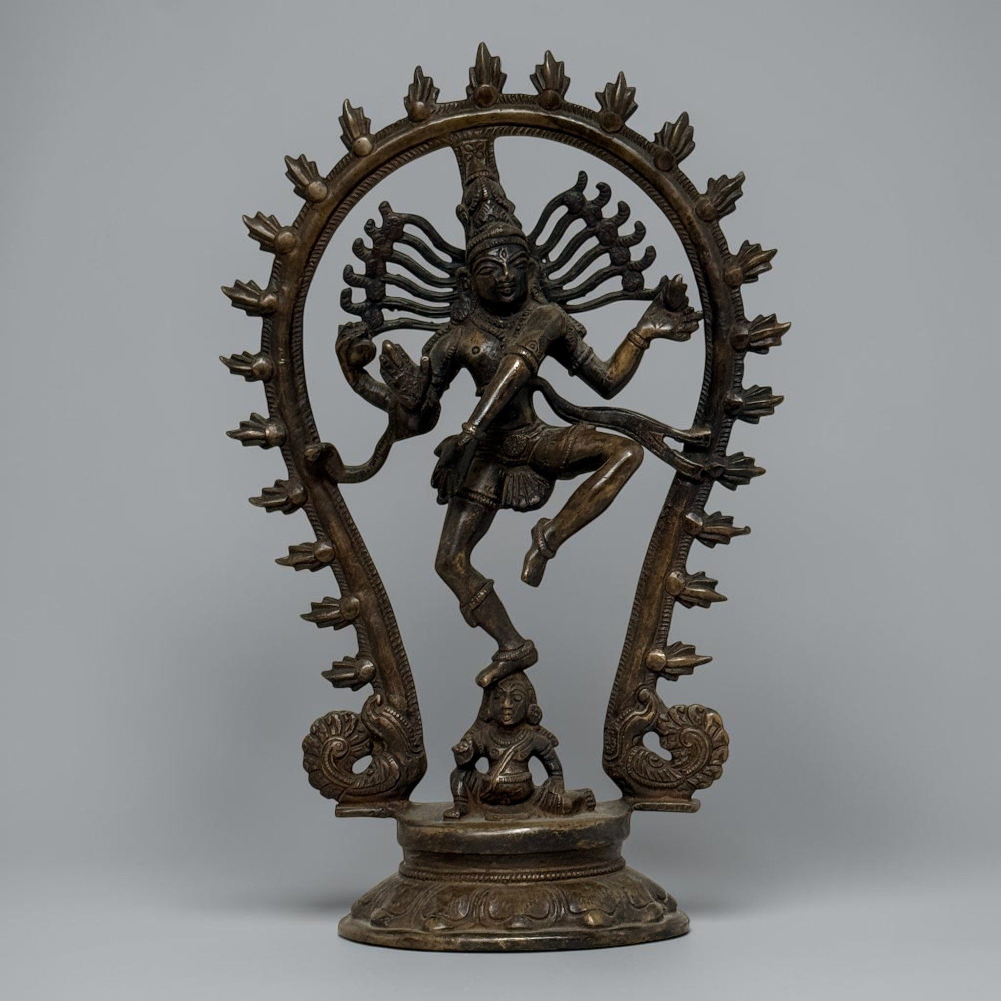Asien LifeStyle Buddhafigur Dancing Shiva Figur Bronze Nataraja Statue 30 cm Indien Skulptur Deko