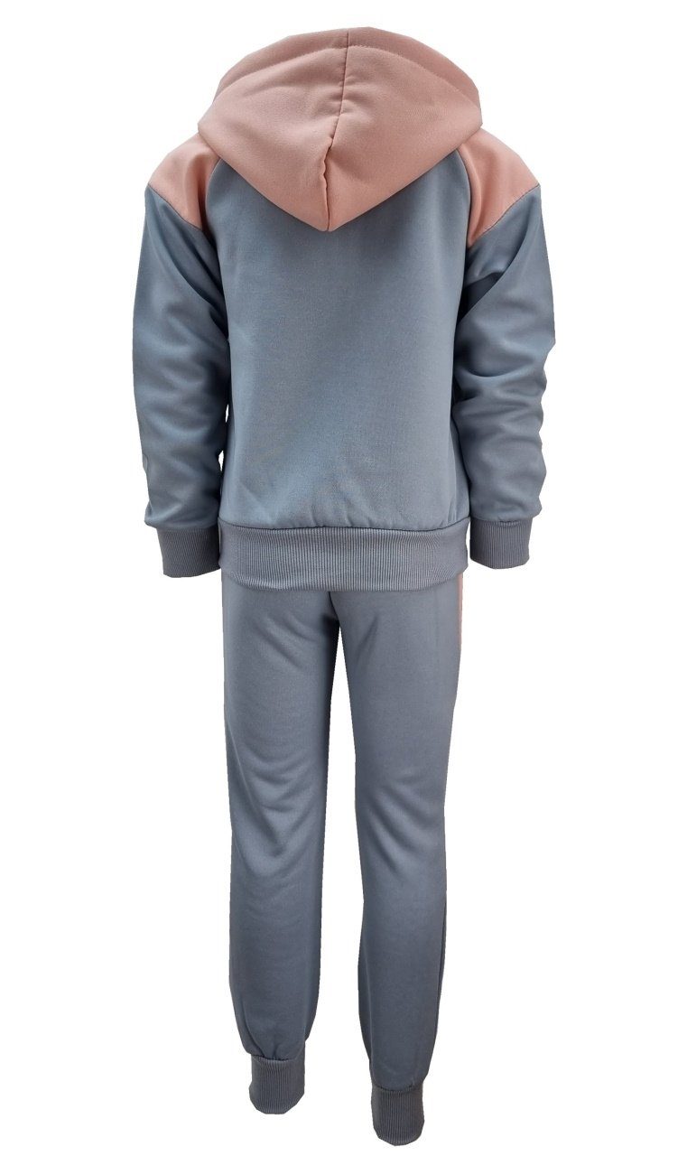 Girls Fashion Sweatanzug Sweatanzug, Freizeitset, gefüttert, Kapuzen Jacke + Jogginghose, MF112