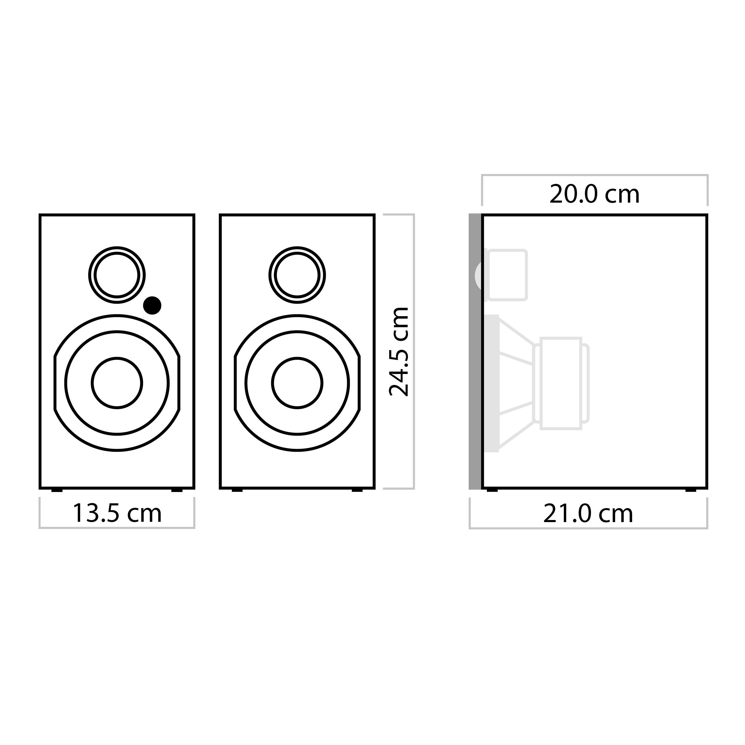 Regal-Lautsprecher pro Weiß nuBoxx Nubert A-125