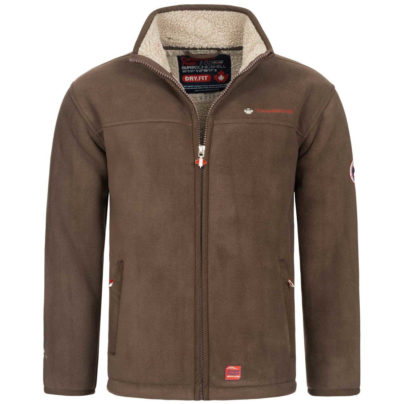 Canadian Peak Fleecejacke Canadian Peak Uber Herren Jacke mit warmem Teddyfellfutter