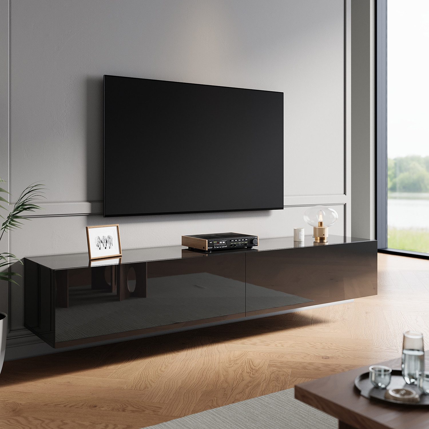 SONNI Lowboard Lowboard 180 cm TV-Schrank TV-Board, stehend, sideboards