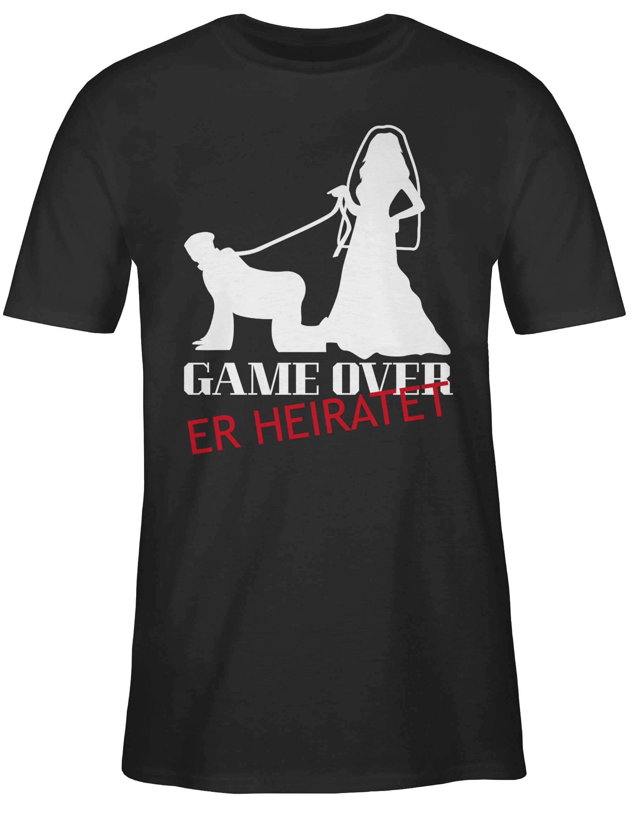 Shirtracer T-Shirt Game Over - Er Heiratet JGA Männer günstig online kaufen