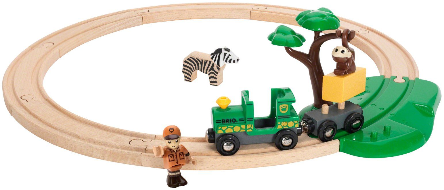 BRIO® Spielzeug-Eisenbahn BRIO® WORLD, Safari Bahn Set, (Set), FSC® - schützt Wald
