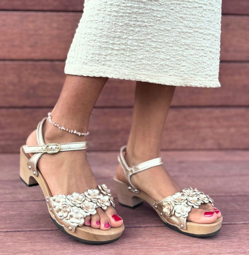 Softclox KAROLA Shiny Softnappa gold (hazelnut) Sandalette – Bild 2 von 5