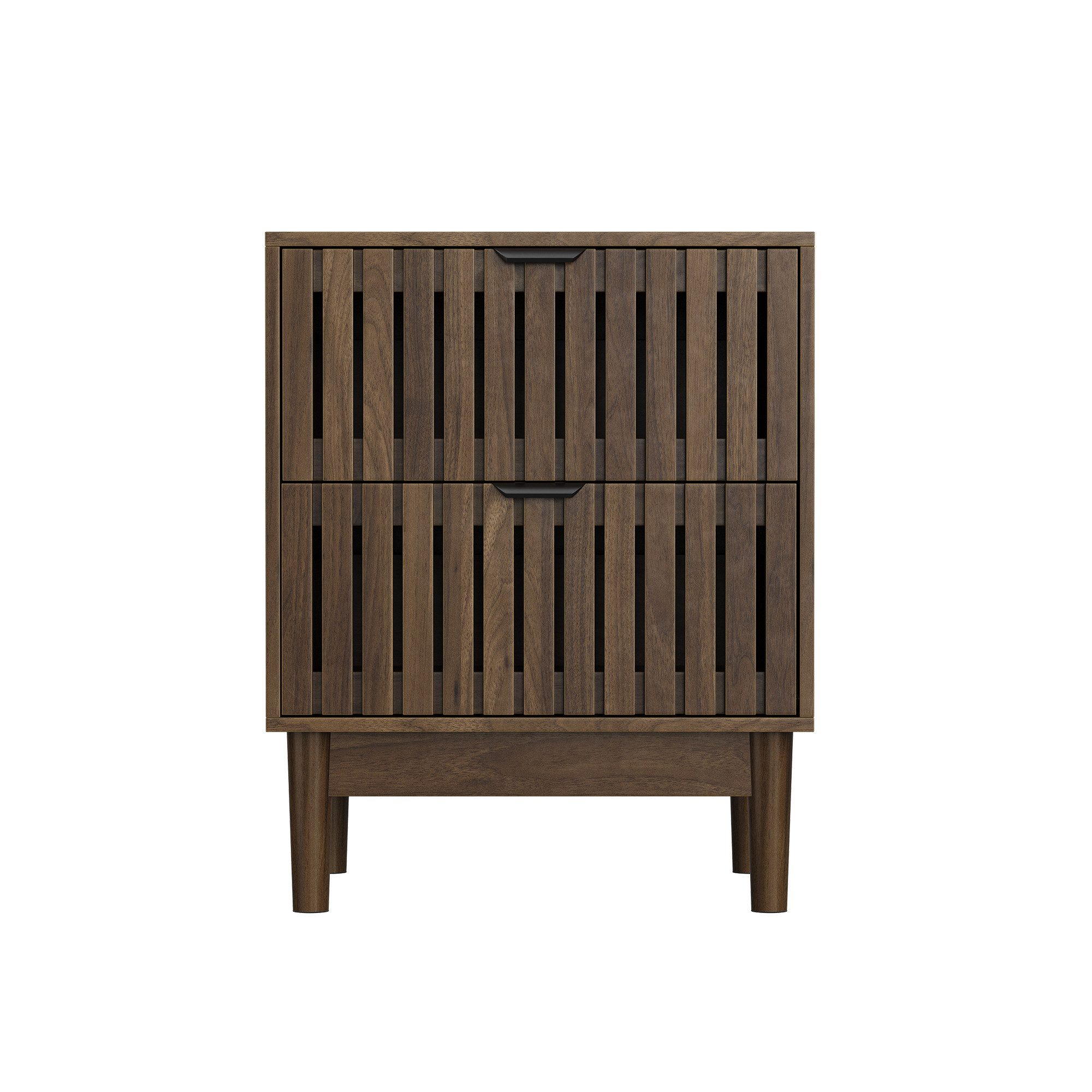 OKWISH Nachttisch für Schlafzimmer, Wohnzimmer (mit zwei Schublade, 1-St., 45 x 39 x 56,5 cm)
