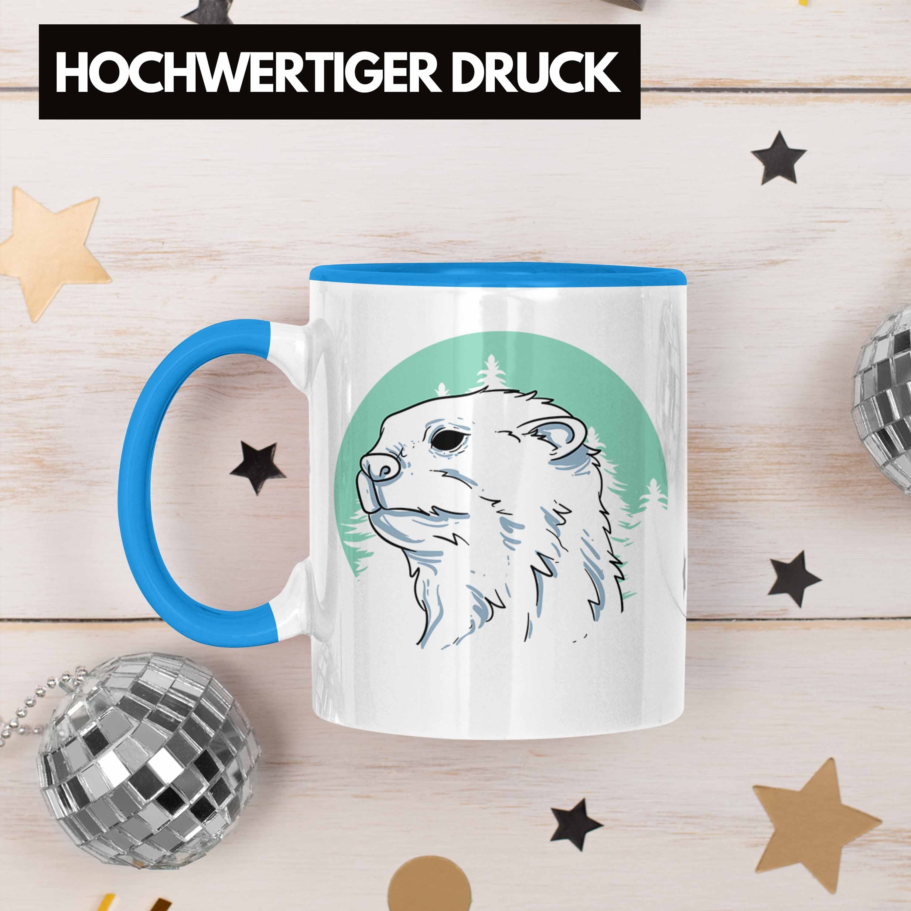 Geschenk Natur Tasse Geburtstag Tasse Otter Otter-Liebhaber Blau Geschenkidee Trendation