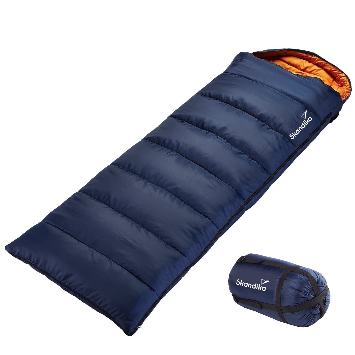 Skandika Schlafsack Iceland Dunkelblau Reißverschluss links, günstig online kaufen