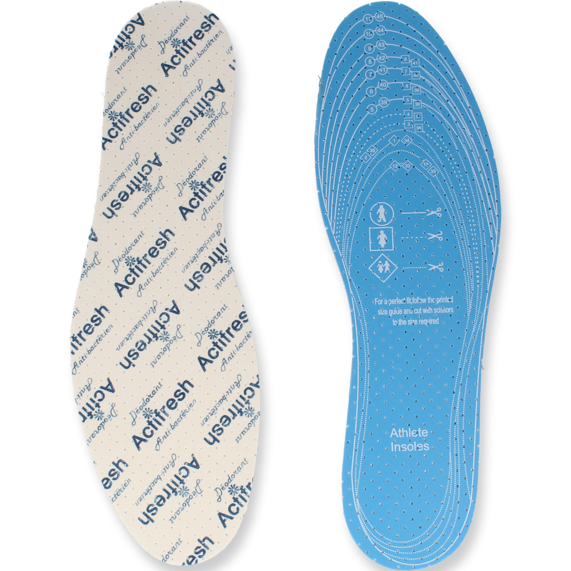 filsko Aktivsohlen Schuheinlagen gegen Fußgeruch Universal (1-tlg), Actifresh, Aroma, Sanitized, zuschneidbar