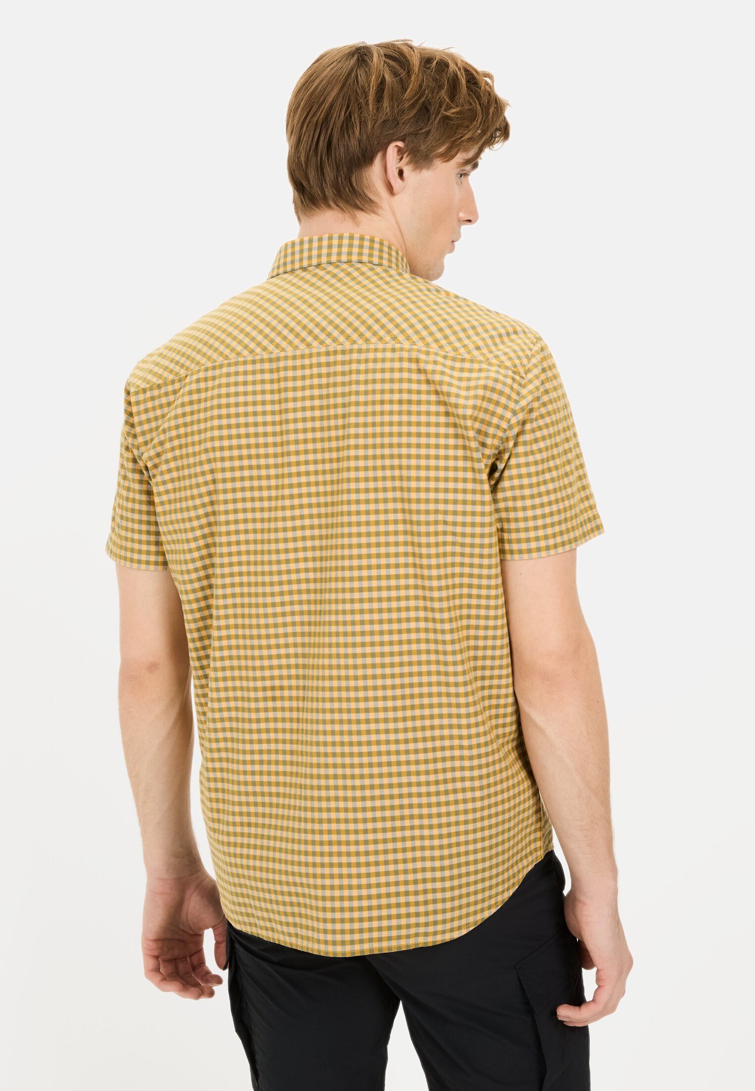 camel active Kurzarmhemd aus Baumwolle Kurzarm Button-Down