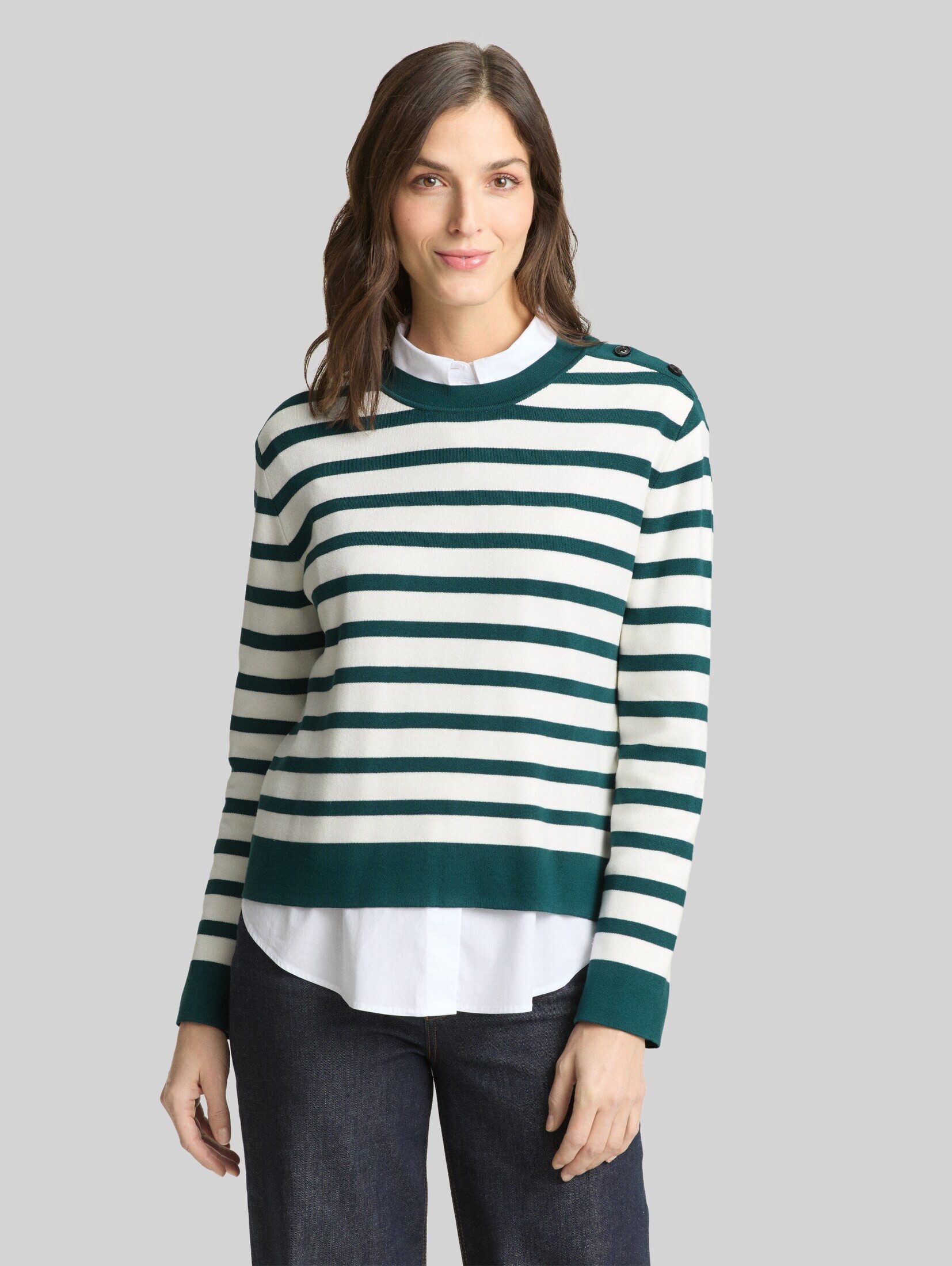 TOM TAILOR Strickpullover Pullover & Strickjacken Strickpullover mit Streifenmuster