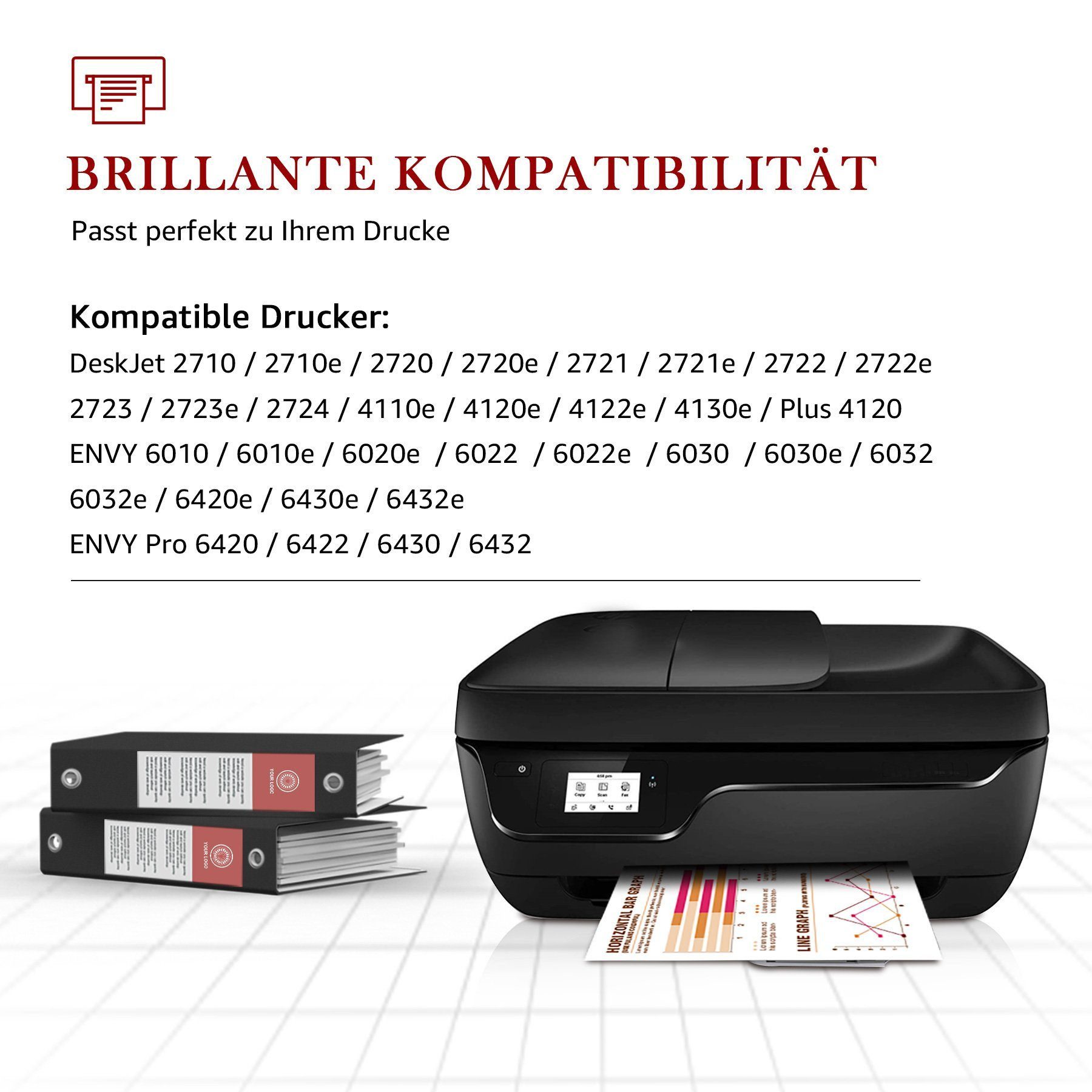 Toner Kingdom Druckerpatronen 305 XL Kompatibel für HP 305XL 600 Seiten Tintenpatrone (ENVY, 999-tlg., 6000 6010 DeskJet 2710 2720 2721 2722)