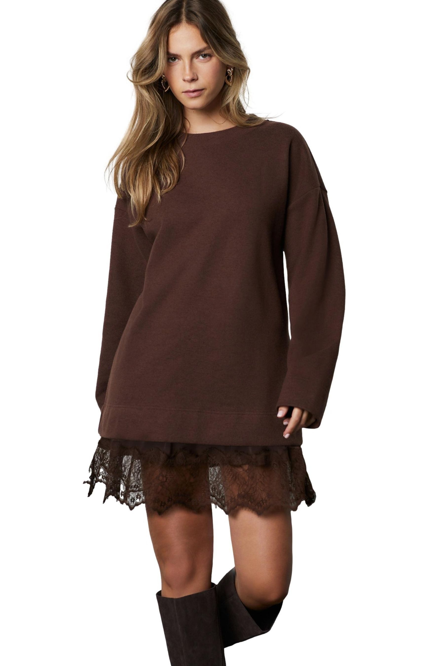 Next 2-in-1-Kleid 2-in-1 Pullover-Spitzerock mit weichem Griff (1-tlg) günstig online kaufen