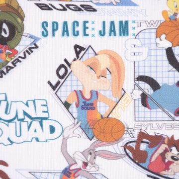 SCHÖNER LEBEN. Stoff Baumwollstoff Popeline Digitaldr. Space Jam Tune Squad MarvSylvester w, allergikergeeignet