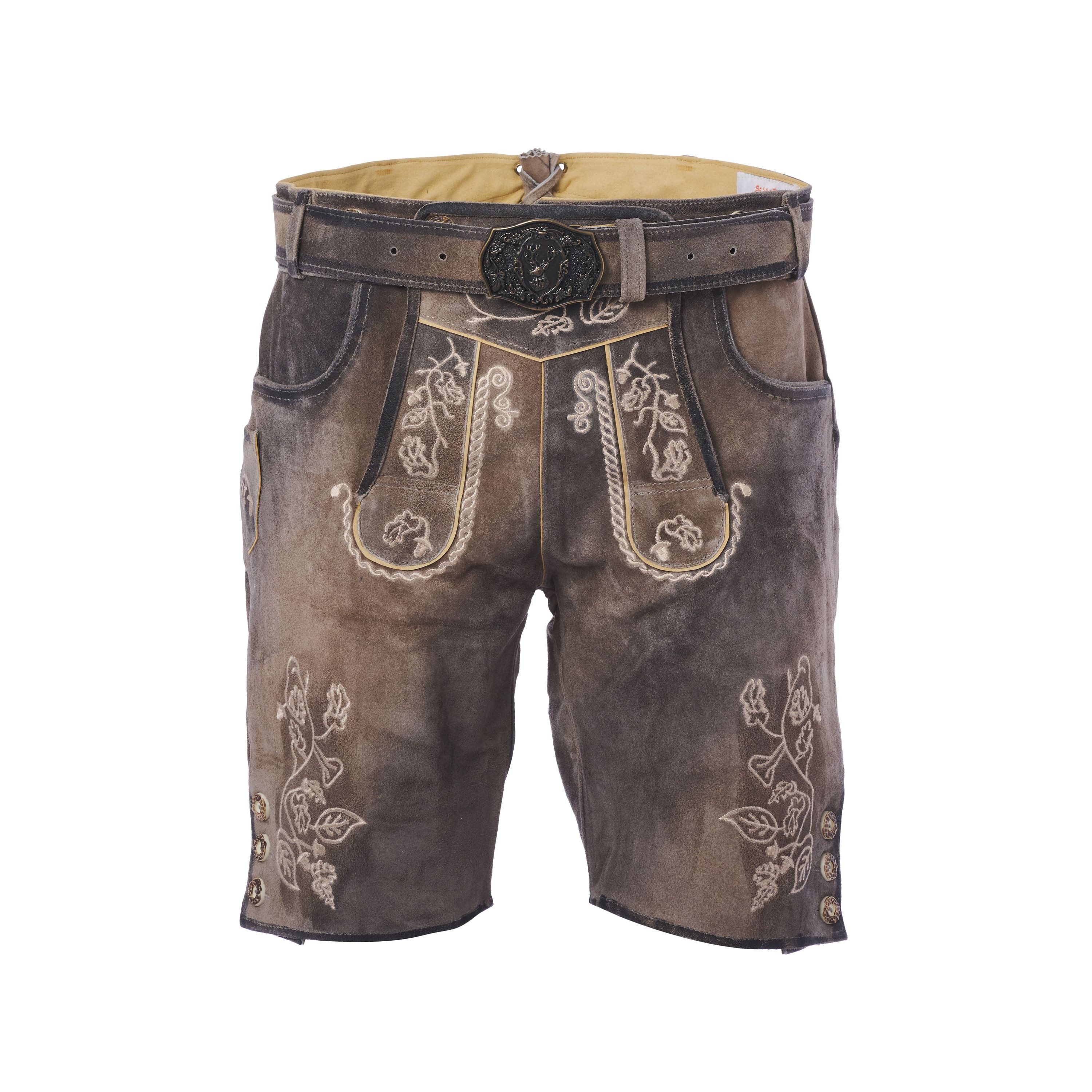 Trachtenkult Trachtenlederhose Kurze Büffellederhose Xaver