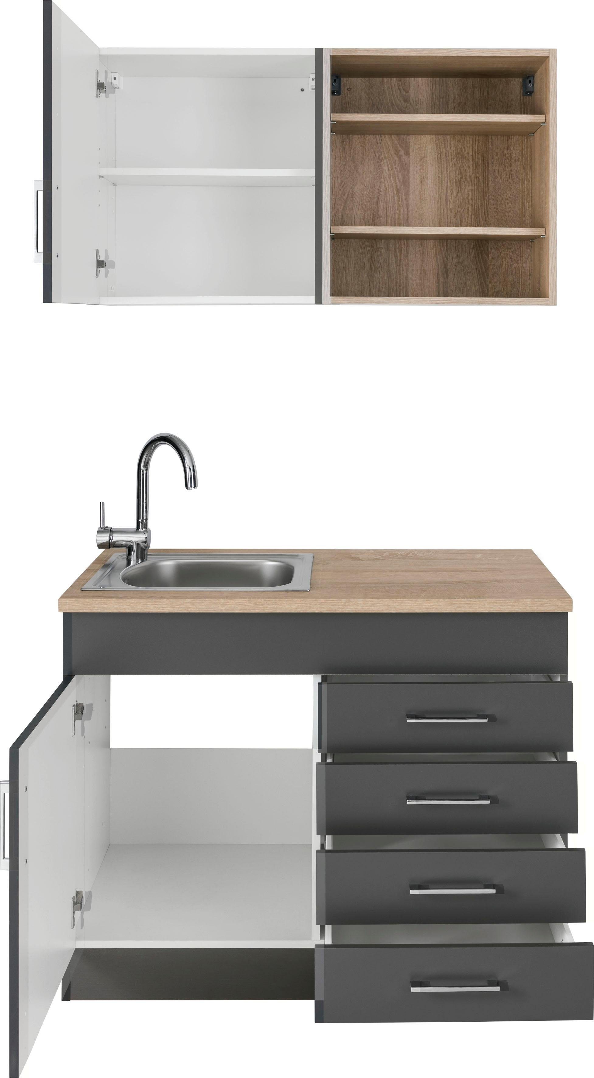 KOCHSTATION Pantryküche KS-Mali, Breite 100 cm, wahlweise mit E-Geräten