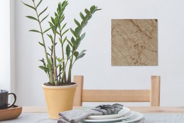 OneMillionCanvasses® Leinwandbild Marmor - Braun - Muster, (1 St), Leinwand Bilder für Wohnzimmer Schlafzimmer