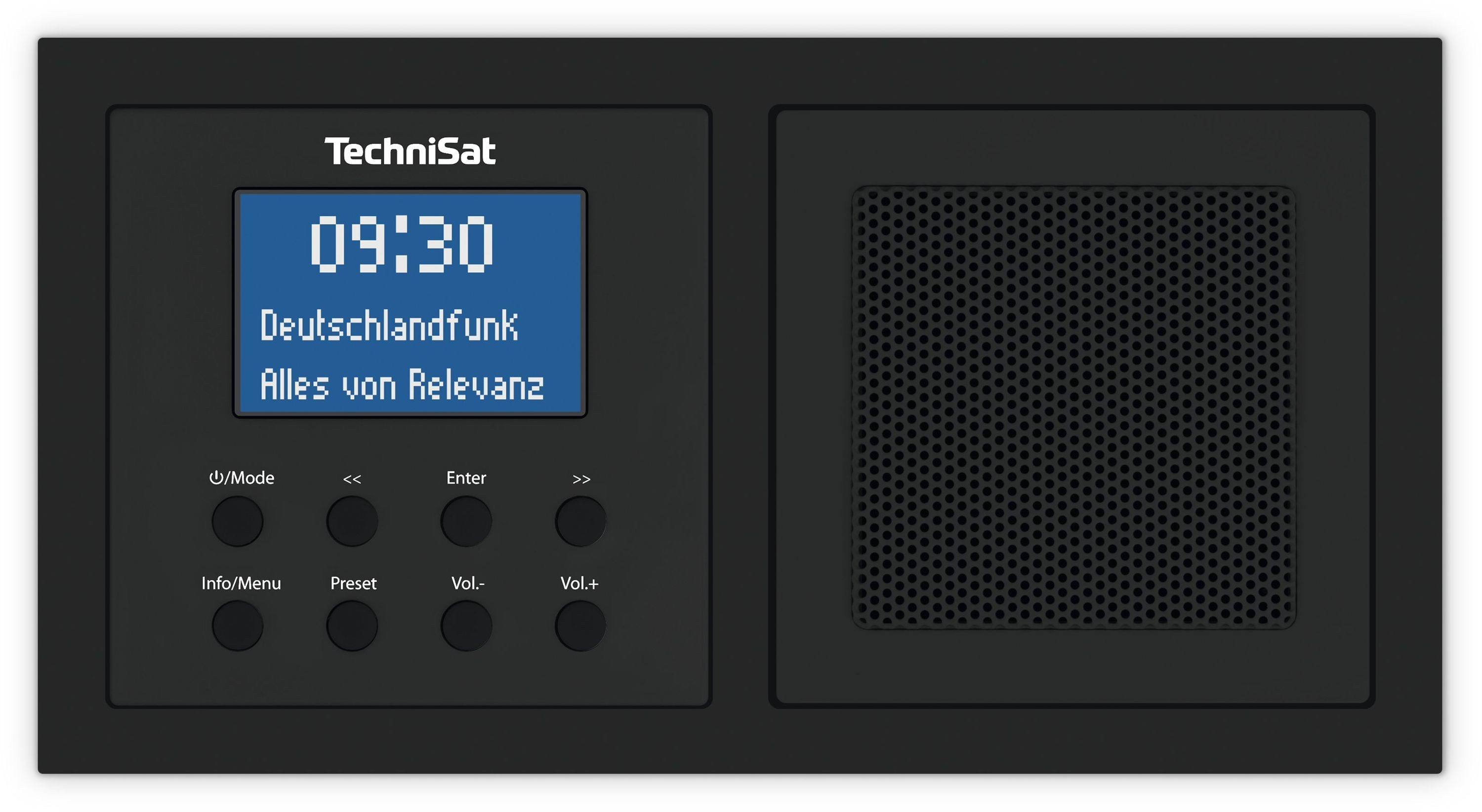 TechniSat DIGITRADIO UP 1 Digitalradio (DAB) (Digitalradio (DAB), FM-Tuner mit RDS, 2 W, Unterputzmontage, Bluetooth, Wecker, dimmbares Display)