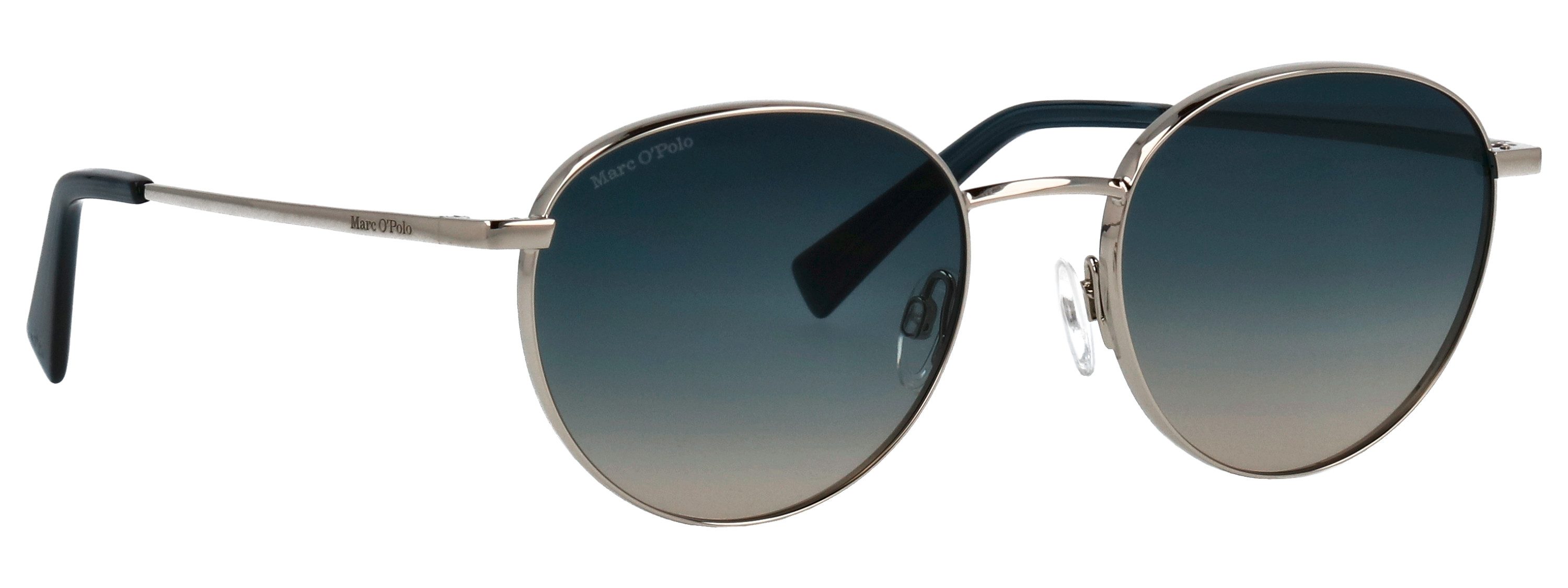 Marc O'Polo Sonnenbrille Modell 505123 Form Panto, Logoschriftzug auf Bügel, Metallfassung