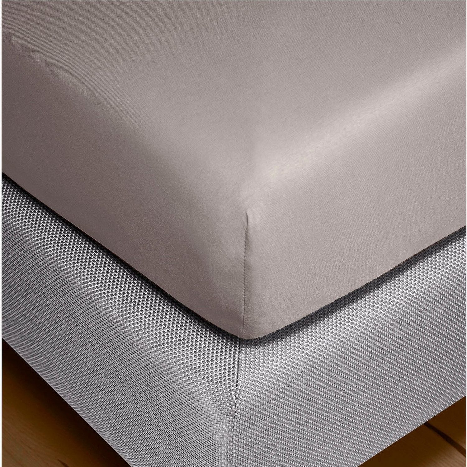 BIERBAUM Spannbettlaken Jersey Spannbetttuch Spannlaken Bierbaum 90x200 100x200, Jersey, Gummizug: rundum, (1 Stück), Für Matratzen bis 30cm Höhe
