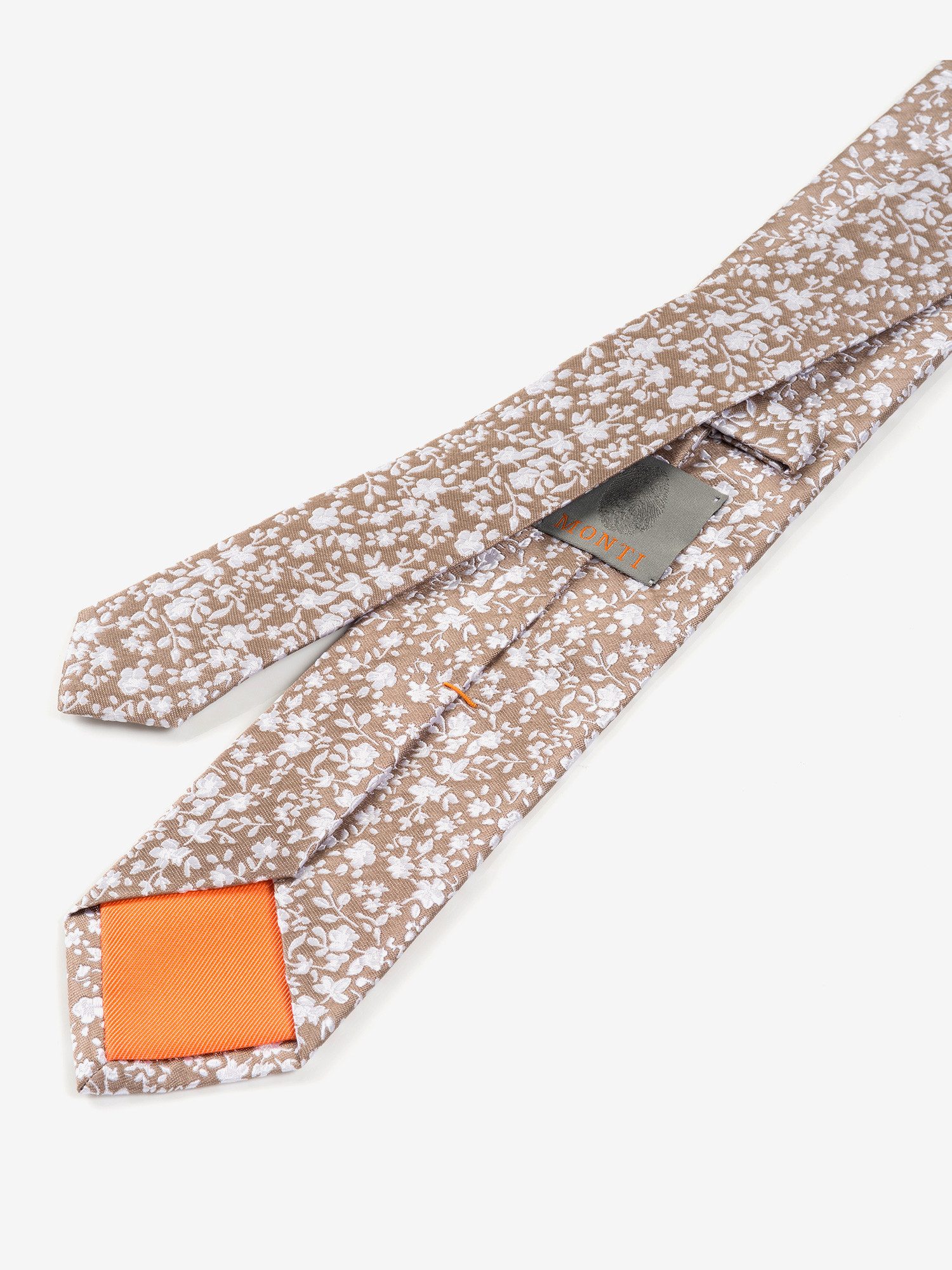 MONTI Krawatte (1-St) aus reiner Seide, mit Blumenmuster, 6,5 cm breit