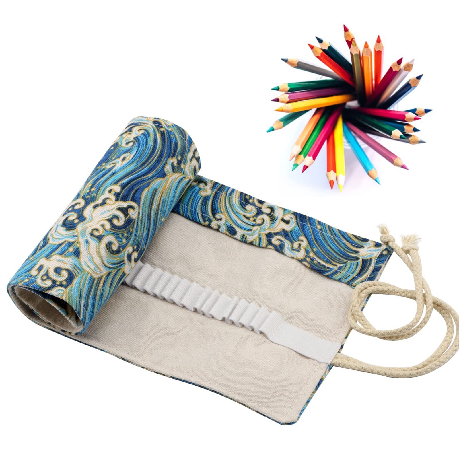 GelldG Bleistifthalter blau3 Verpackungshalter für Wrap Kasten Bleistift Federmäppchen Künstler