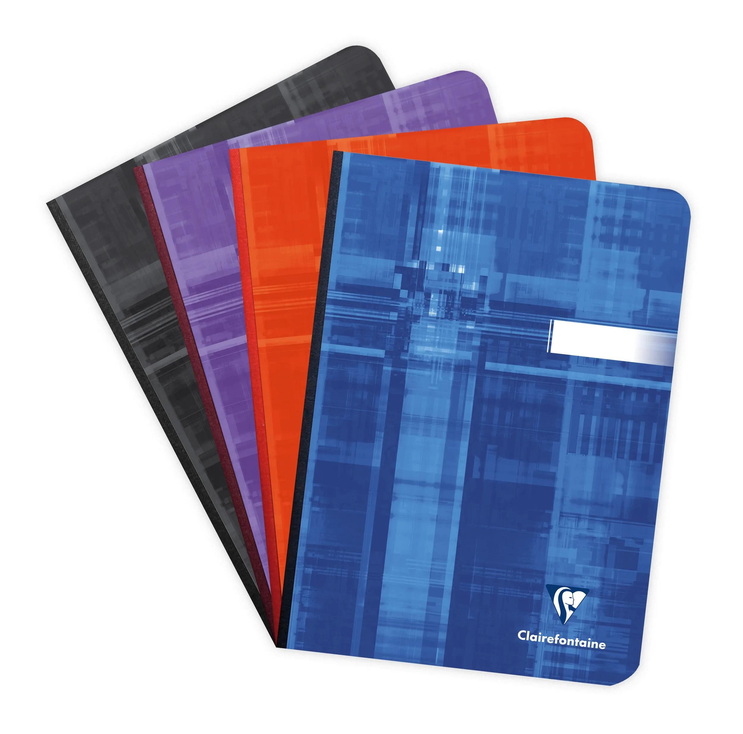 CLAIREFONTAINE Notizbuch 5x Notizbücher A5 96 Blatt liniert 90g - Sortiert 69546C, Clairefontaine Metric