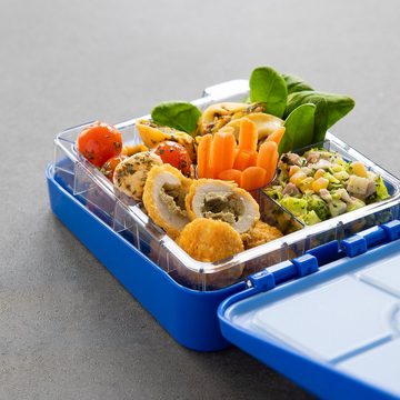 Navaris Lunchbox, Kunststoff, (1-tlg), Bento Box Brotdose Vesperbox - auslaufsicher mit variablen Fächern